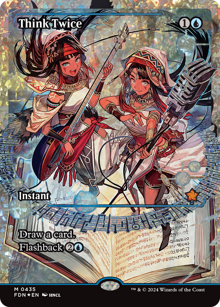 Think Twice (Showcase) (Fracture Foil) [Foundations] | Jomio and Rueliete's Cards and Comics