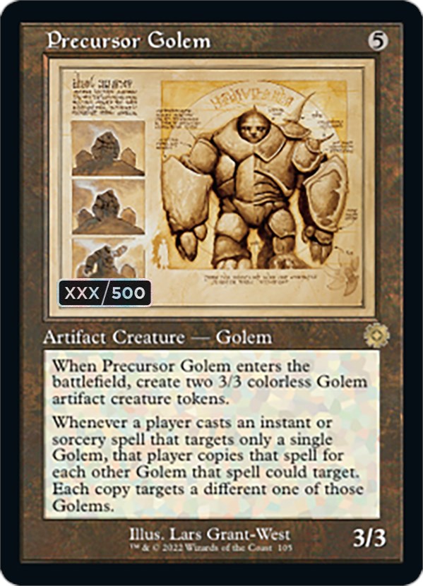 Precursor Golem (Retro Schematic) (Serialized) [The Brothers' War Retro Artifacts] | Jomio and Rueliete's Cards and Comics