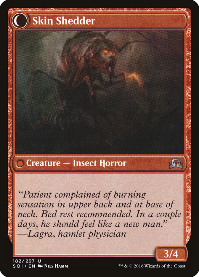 Skin Invasion // Skin Shedder [Shadows over Innistrad] | Jomio and Rueliete's Cards and Comics