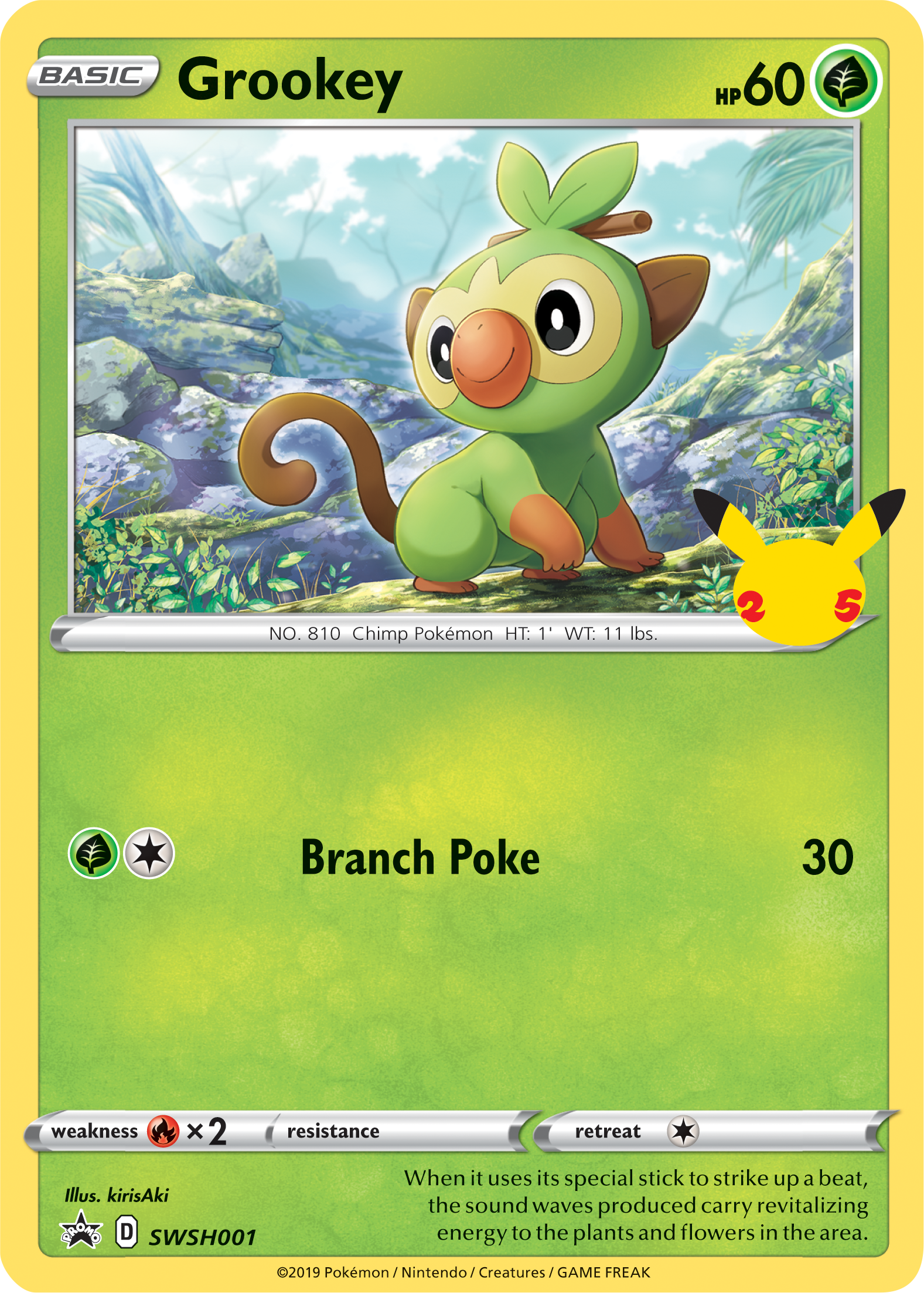 Grookey (SWSH001) (Jumbo Card) [First Partner Pack] | Jomio and Rueliete's Cards and Comics