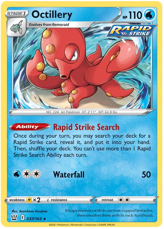 Octillery (037/163) [Sword & Shield: Battle Styles] | Jomio and Rueliete's Cards and Comics