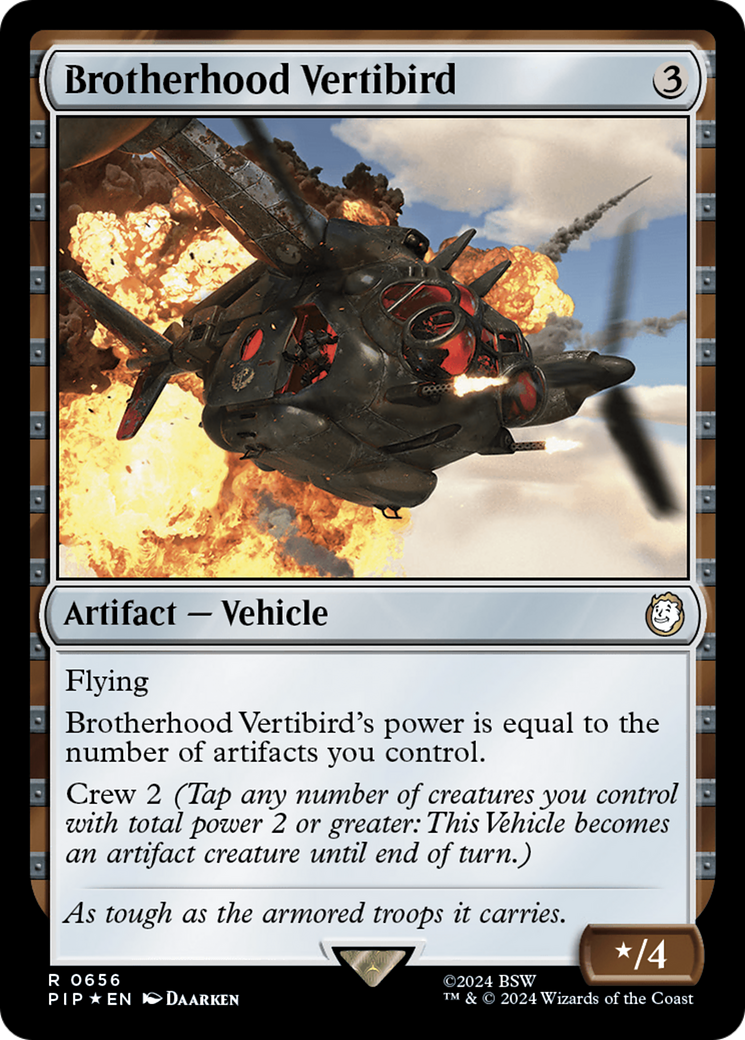 Brotherhood Vertibird (Surge Foil) [Fallout] | Jomio and Rueliete's Cards and Comics