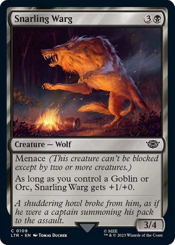 Snarling Warg [The Lord of the Rings: Tales of Middle-Earth] | Jomio and Rueliete's Cards and Comics