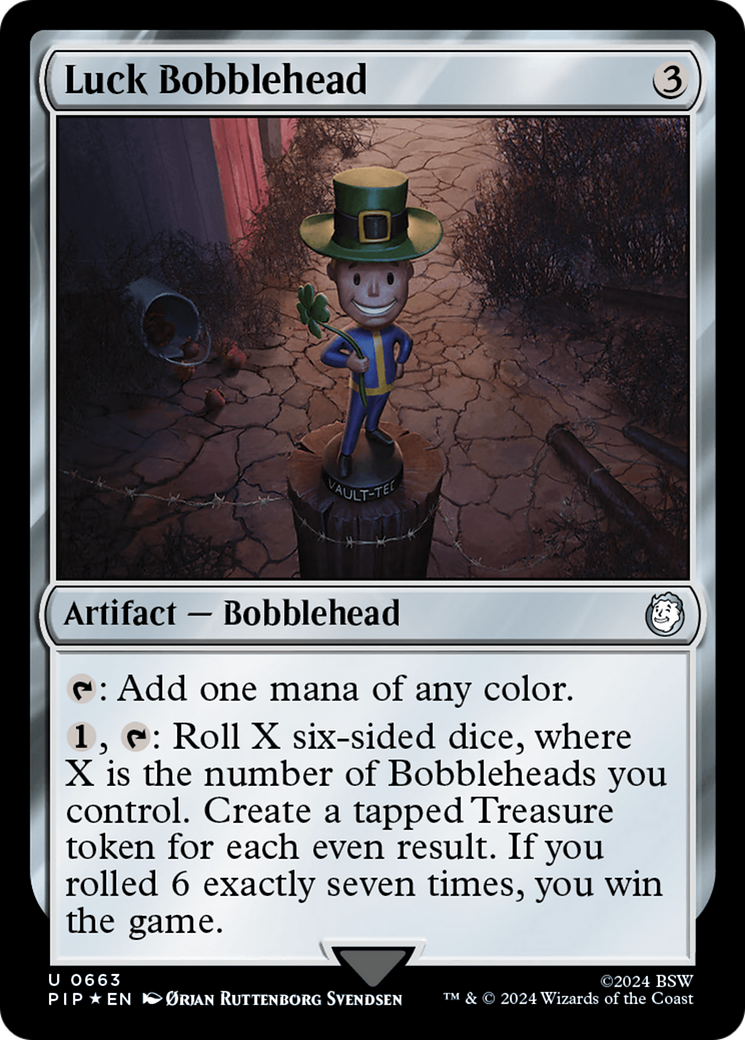 Luck Bobblehead (Surge Foil) [Fallout] | Jomio and Rueliete's Cards and Comics