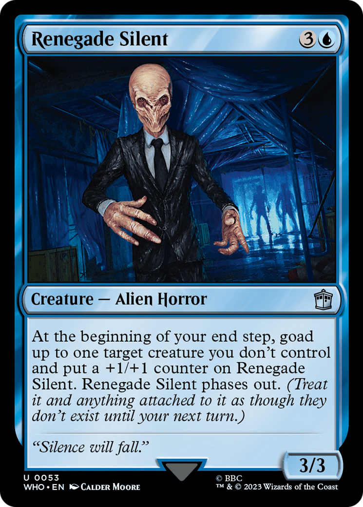 Renegade Silent [Doctor Who] | Jomio and Rueliete's Cards and Comics
