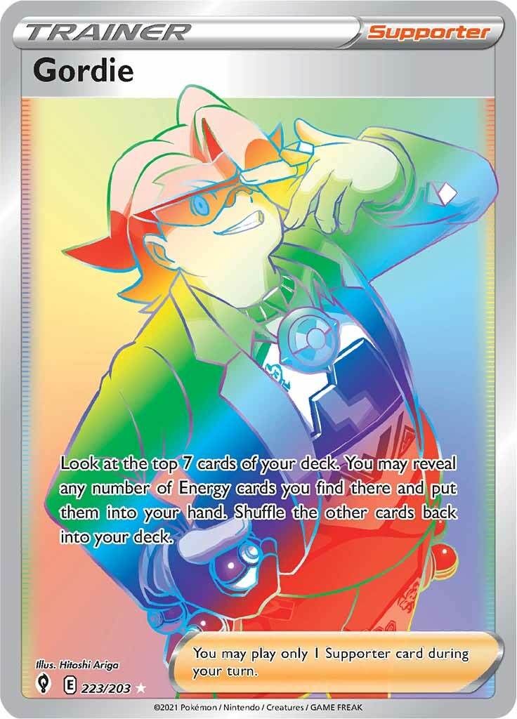 Gordie (223/203) [Sword & Shield: Evolving Skies] | Jomio and Rueliete's Cards and Comics