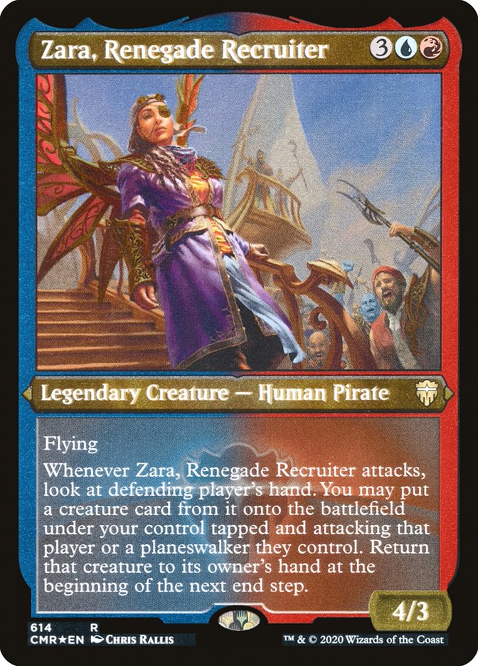 Zara, Renegade Recruiter (Etched) [Commander Legends] | Jomio and Rueliete's Cards and Comics