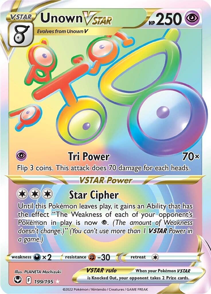Unown VSTAR (199/195) [Sword & Shield: Silver Tempest] | Jomio and Rueliete's Cards and Comics
