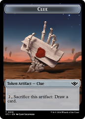 Eldrazi // Clue Double-Sided Token [Outlaws of Thunder Junction Commander Tokens] | Jomio and Rueliete's Cards and Comics