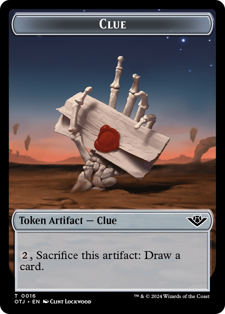 Clue // Plot Double-Sided Token [Outlaws of Thunder Junction Tokens] | Jomio and Rueliete's Cards and Comics