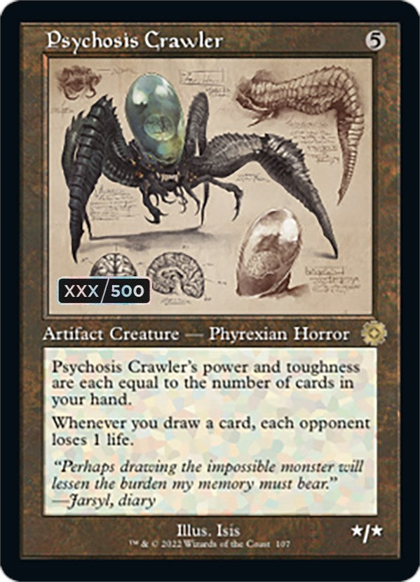 Psychosis Crawler (Retro Schematic) (Serialized) [The Brothers' War Retro Artifacts] | Jomio and Rueliete's Cards and Comics