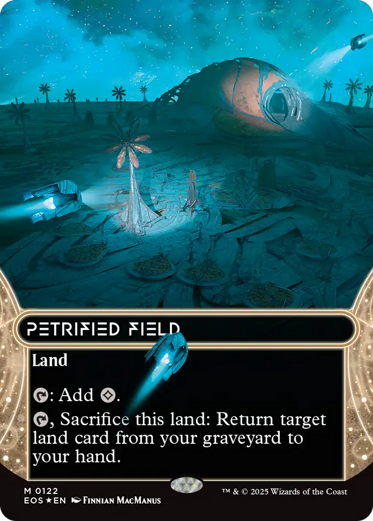 Petrified Field (0122) (Borderless) (Galaxy Foil) [Edge of Eternities: Stellar Sights] | Jomio and Rueliete's Cards and Comics