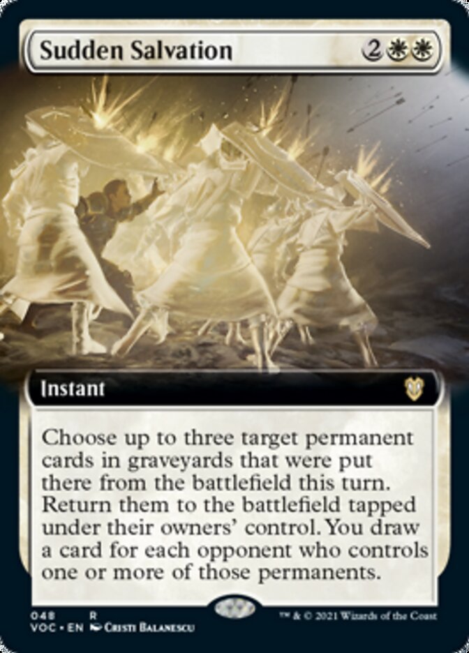 Sudden Salvation (Extended Art) [Innistrad: Crimson Vow Commander] | Jomio and Rueliete's Cards and Comics