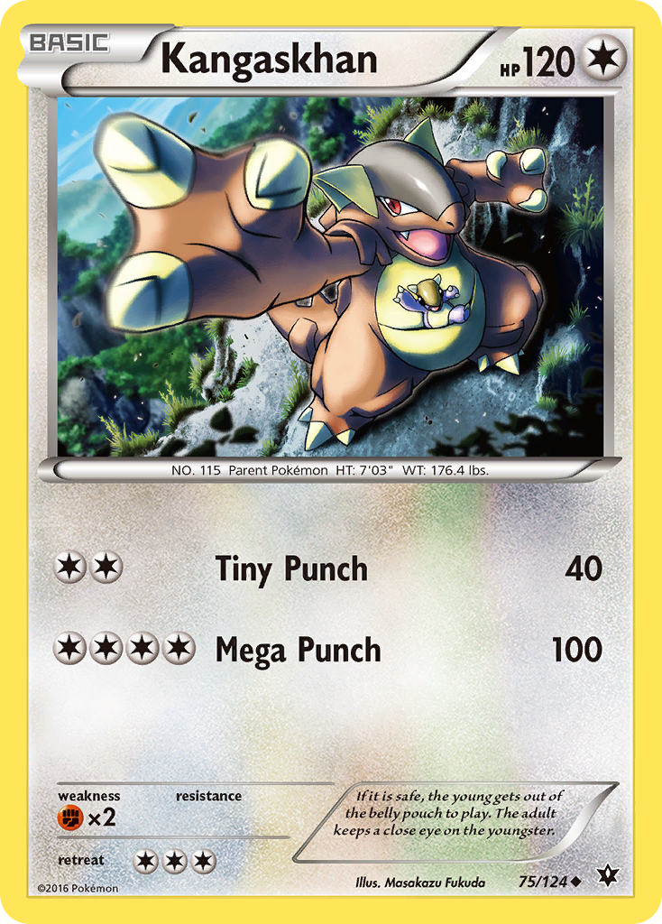 Kangaskhan (75/124) [XY: Fates Collide] | Jomio and Rueliete's Cards and Comics