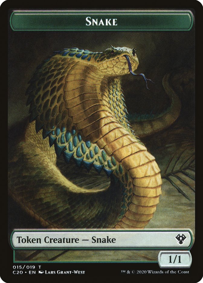 Beast (010) // Snake Double-Sided Token [Commander 2020 Tokens] | Jomio and Rueliete's Cards and Comics