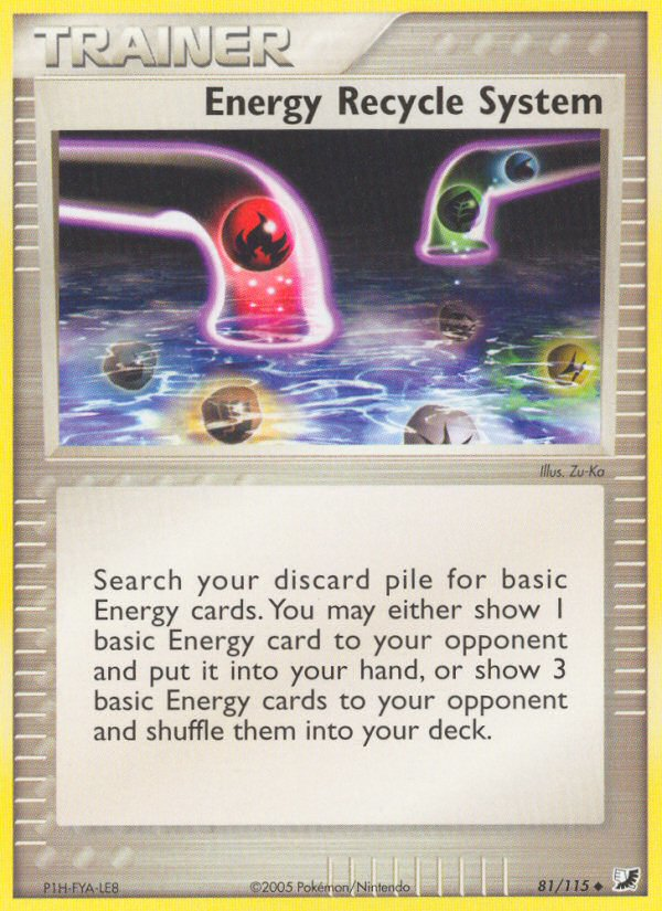 Energy Recycle System (81/115) [EX: Unseen Forces] | Jomio and Rueliete's Cards and Comics
