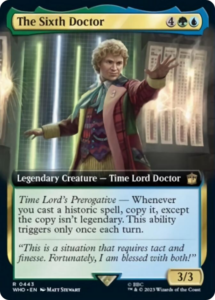 The Sixth Doctor (Extended Art) [Doctor Who] | Jomio and Rueliete's Cards and Comics
