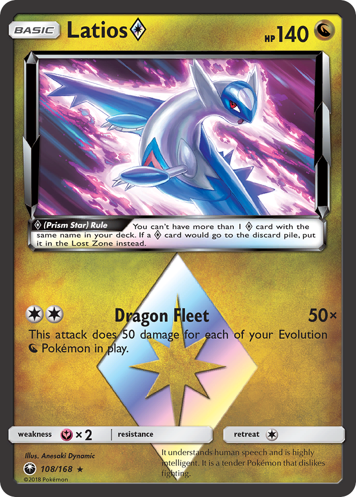 Latios (108/168) (Prism Star) [Sun & Moon: Celestial Storm] | Jomio and Rueliete's Cards and Comics