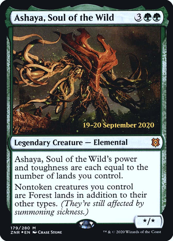 Ashaya, Soul of the Wild [Zendikar Rising Prerelease Promos] | Jomio and Rueliete's Cards and Comics