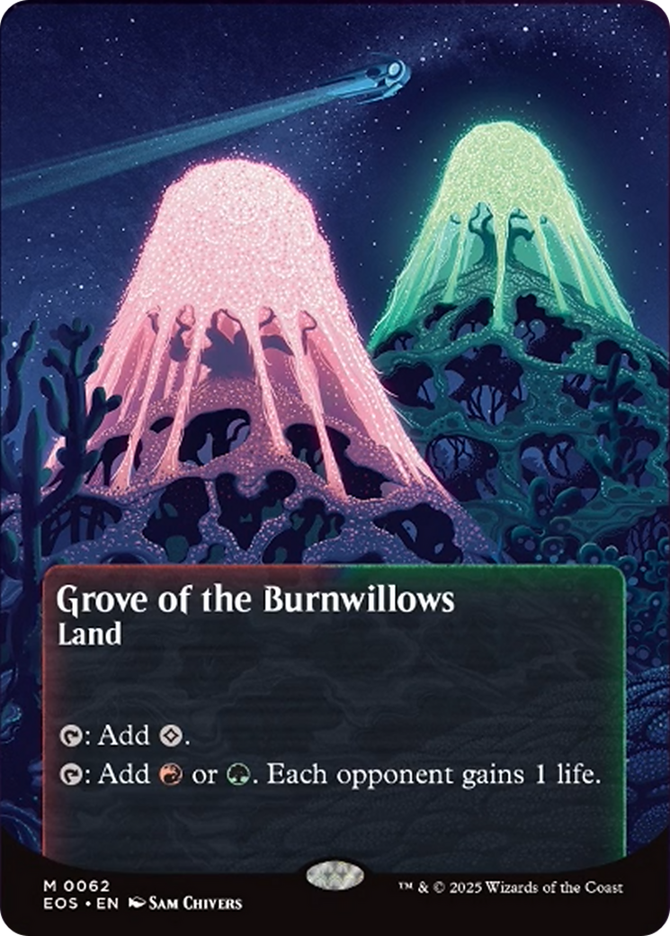 Grove of the Burnwillows (0062) (Borderless) [Edge of Eternities: Stellar Sights] | Jomio and Rueliete's Cards and Comics