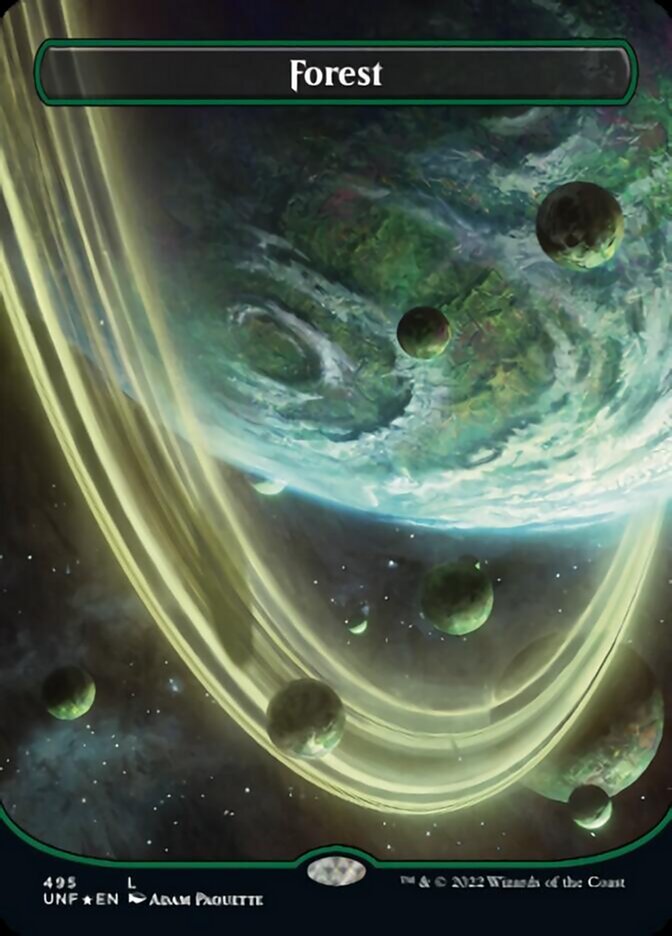 Forest (495) (Orbital Space-ic Land) (Galaxy Foil) [Unfinity] | Jomio and Rueliete's Cards and Comics