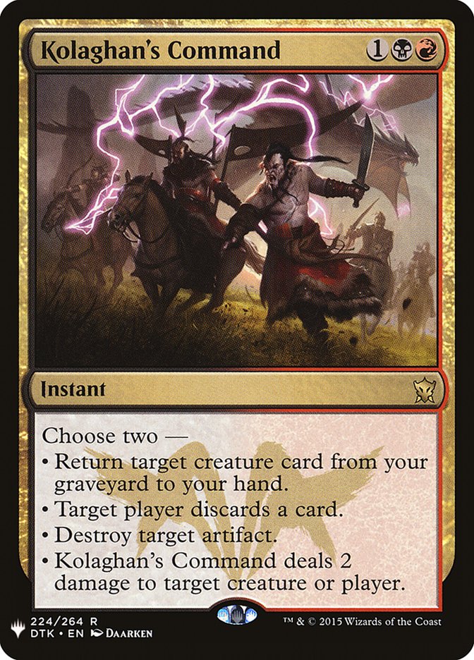 Kolaghan's Command [Mystery Booster] | Jomio and Rueliete's Cards and Comics