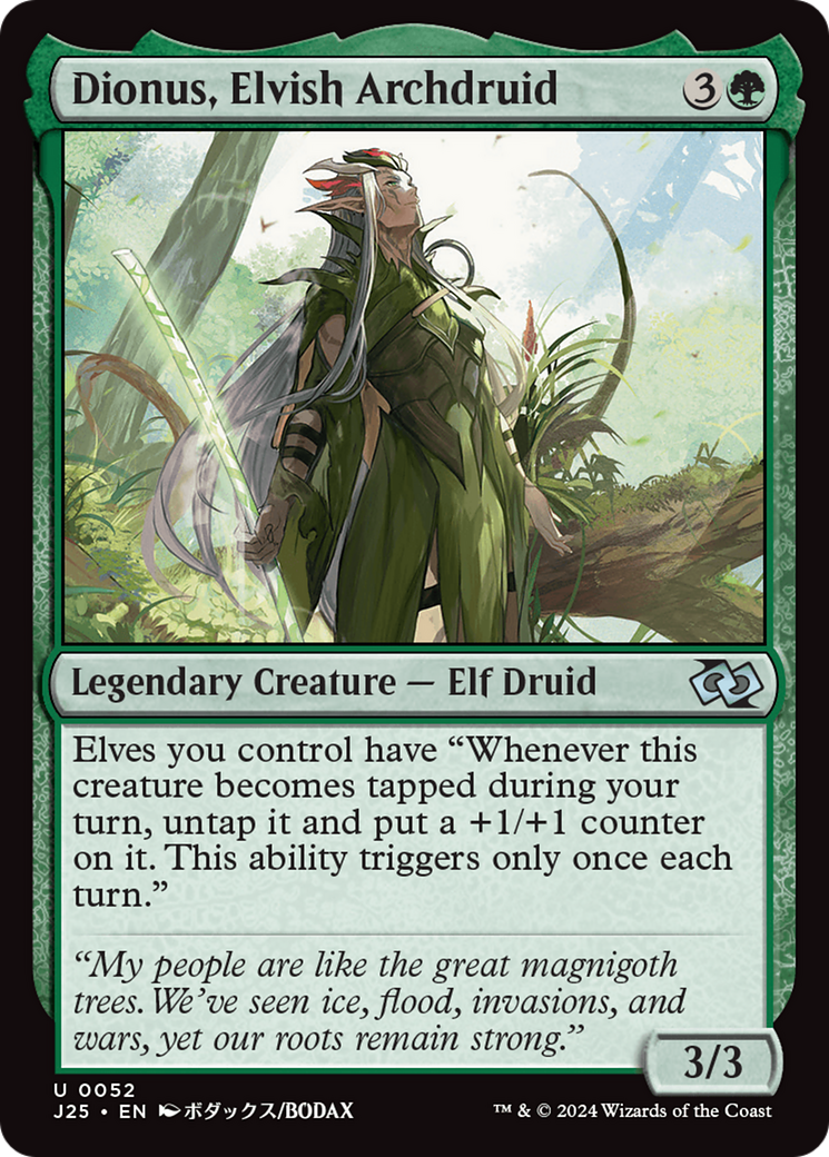 Dionus, Elvish Archdruid (Anime) [Foundations Jumpstart] | Jomio and Rueliete's Cards and Comics