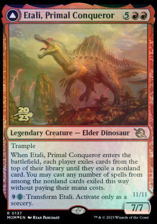 Etali, Primal Conqueror // Etali, Primal Sickness [March of the Machine Prerelease Promos] | Jomio and Rueliete's Cards and Comics