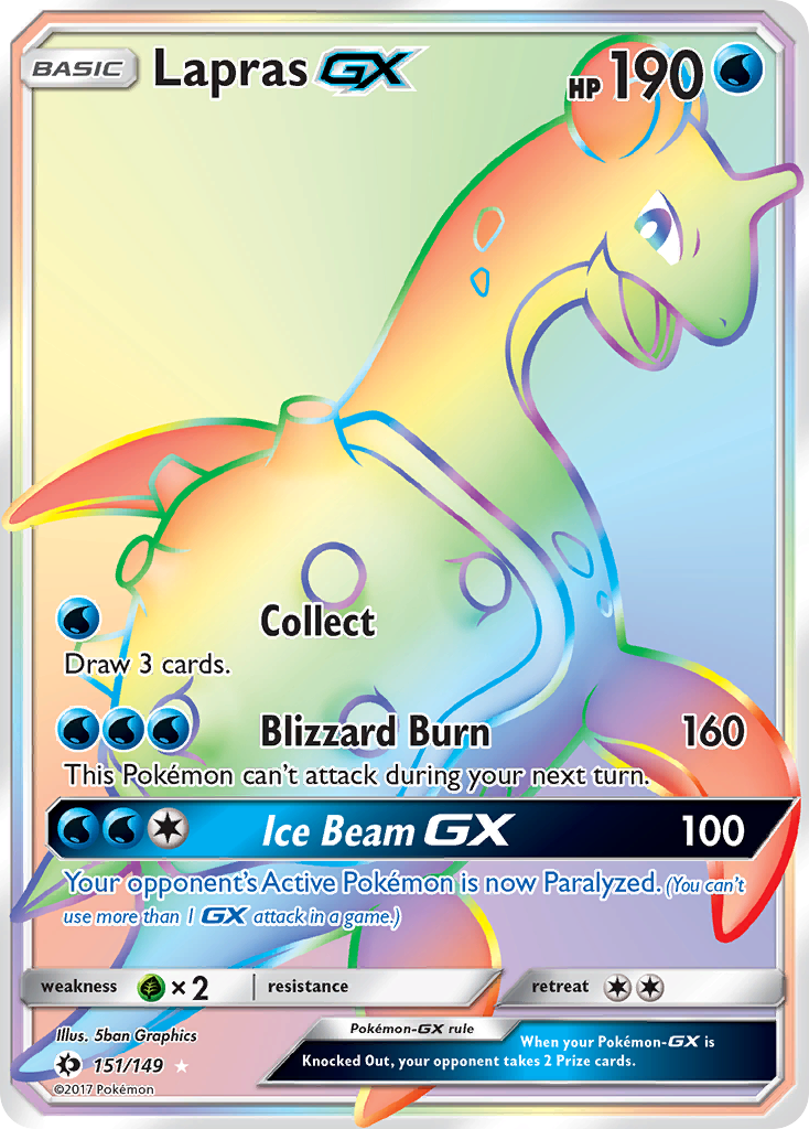 Lapras GX (151/149) [Sun & Moon: Base Set] | Jomio and Rueliete's Cards and Comics