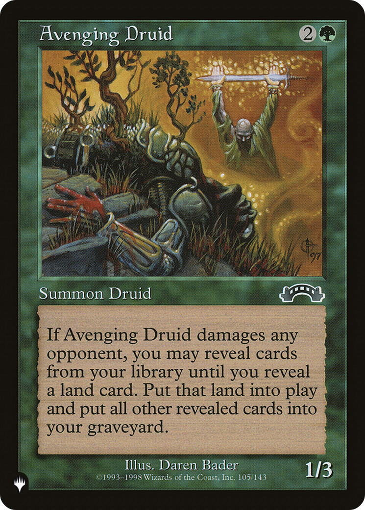 Avenging Druid [The List] | Jomio and Rueliete's Cards and Comics