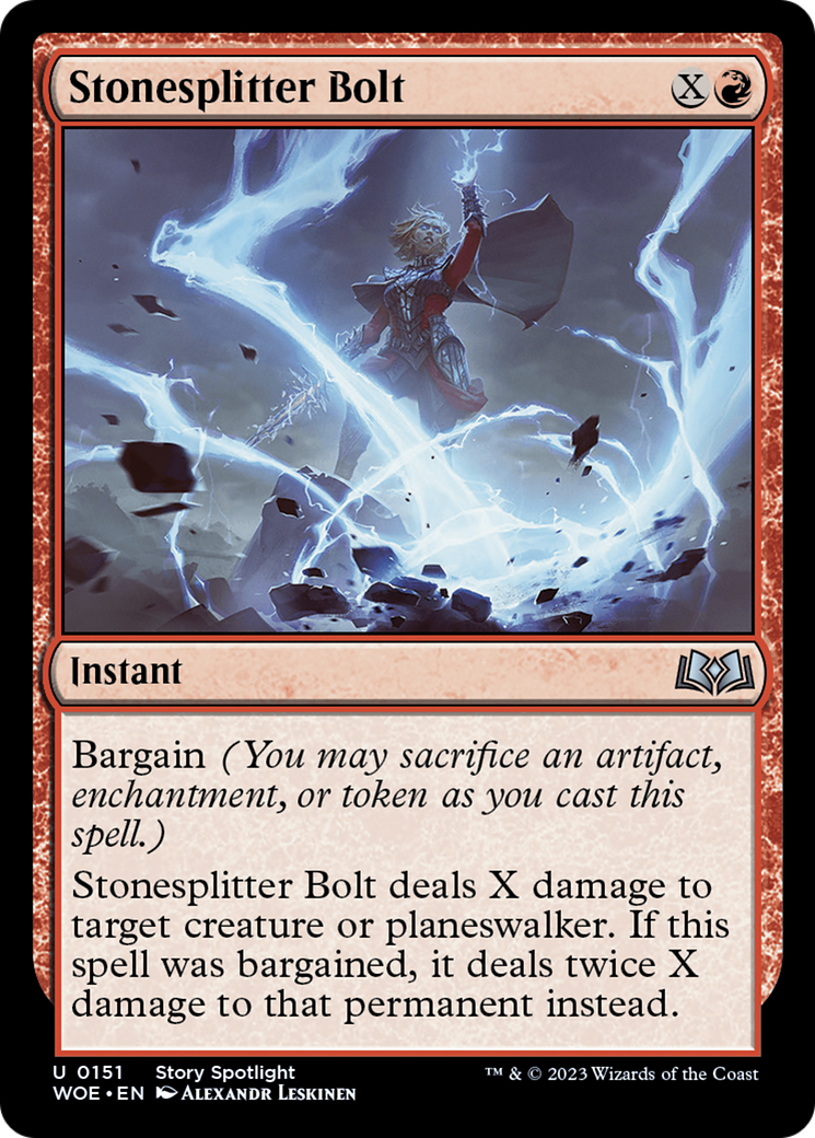 Stonesplitter Bolt [Wilds of Eldraine] | Jomio and Rueliete's Cards and Comics