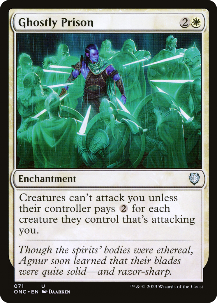 Ghostly Prison [Phyrexia: All Will Be One Commander] | Jomio and Rueliete's Cards and Comics