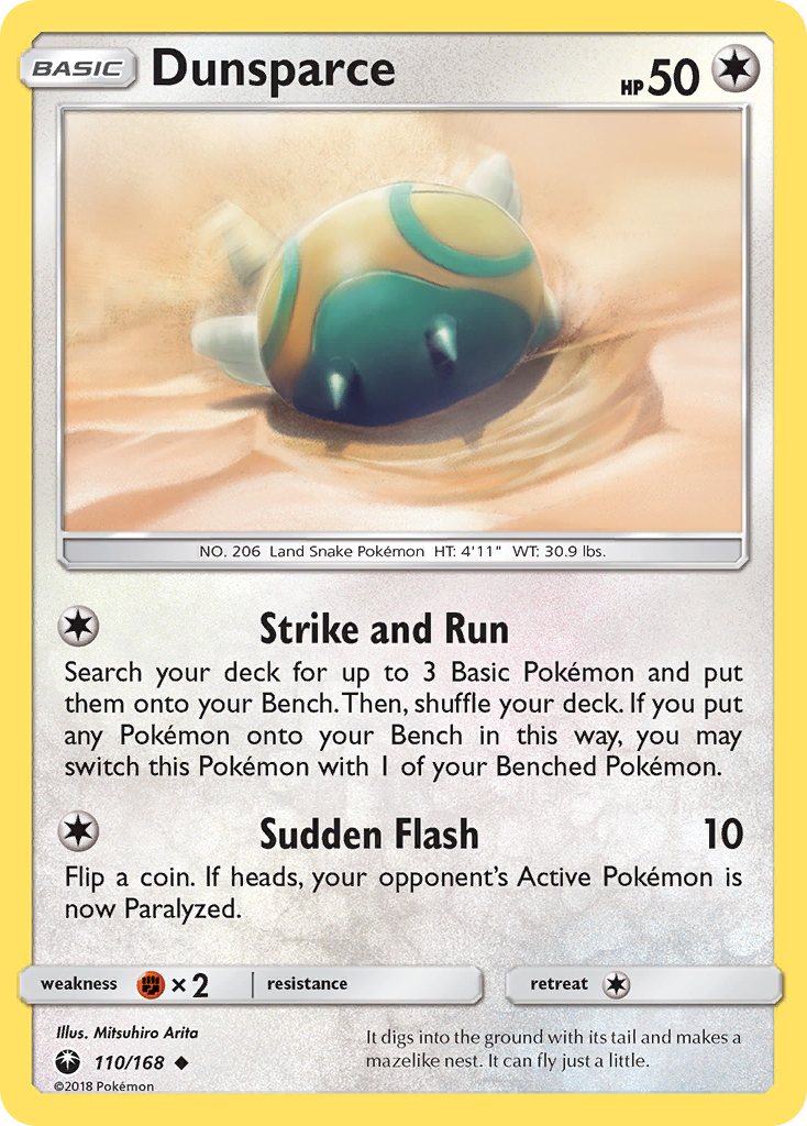 Dunsparce (110/168) [Sun & Moon: Celestial Storm] | Jomio and Rueliete's Cards and Comics