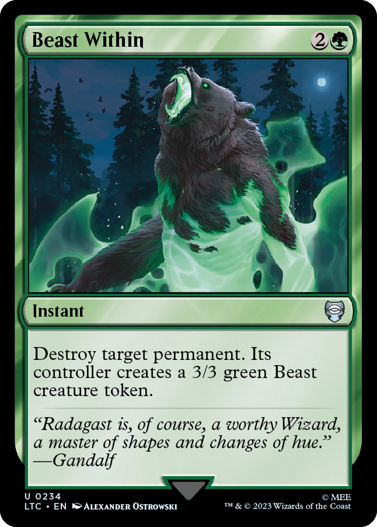 Beast Within [The Lord of the Rings: Tales of Middle-Earth Commander] | Jomio and Rueliete's Cards and Comics