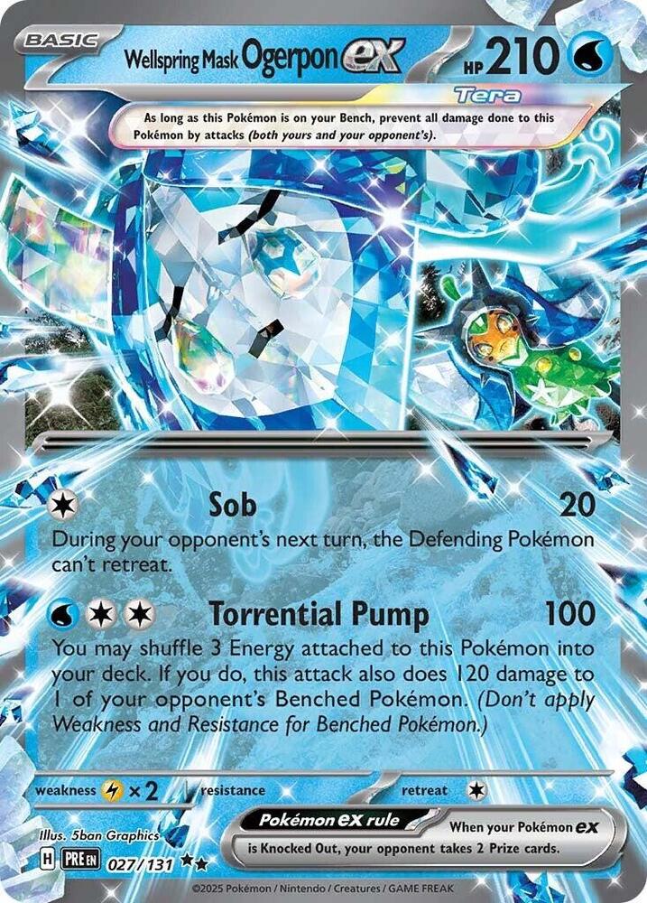 Wellspring Mask Ogerpon ex (027/131) [Scarlet & Violet: Prismatic Evolutions] | Jomio and Rueliete's Cards and Comics