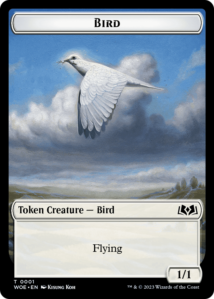 Bird // Food (0011) Double-Sided Token [Wilds of Eldraine Tokens] | Jomio and Rueliete's Cards and Comics