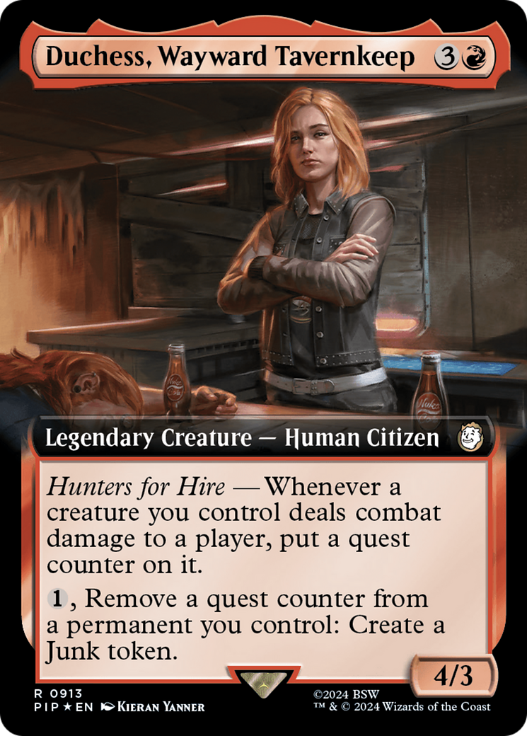 Duchess, Wayward Tavernkeep (Extended Art) (Surge Foil) [Fallout] | Jomio and Rueliete's Cards and Comics