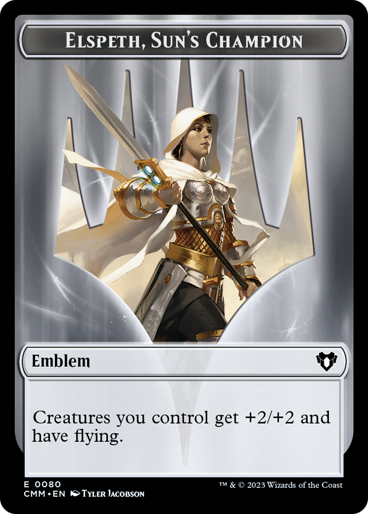 Elspeth, Sun's Champion Emblem // Copy (55) Double-Sided Token [Commander Masters Tokens] | Jomio and Rueliete's Cards and Comics
