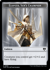 Elspeth, Sun's Champion Emblem // Copy (55) Double-Sided Token [Commander Masters Tokens] | Jomio and Rueliete's Cards and Comics