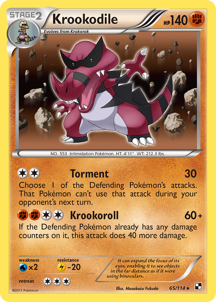 Krookodile (65/114) [Black & White: Base Set] | Jomio and Rueliete's Cards and Comics