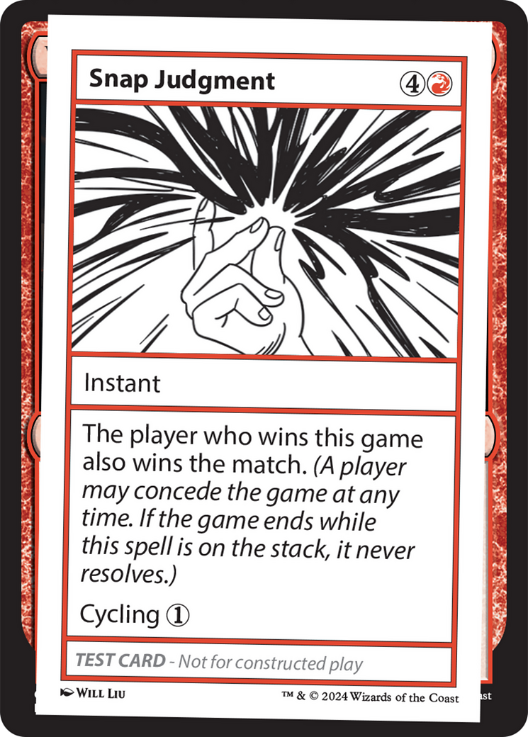 Snap Judgment [Mystery Booster 2 Playtest Cards] | Jomio and Rueliete's Cards and Comics