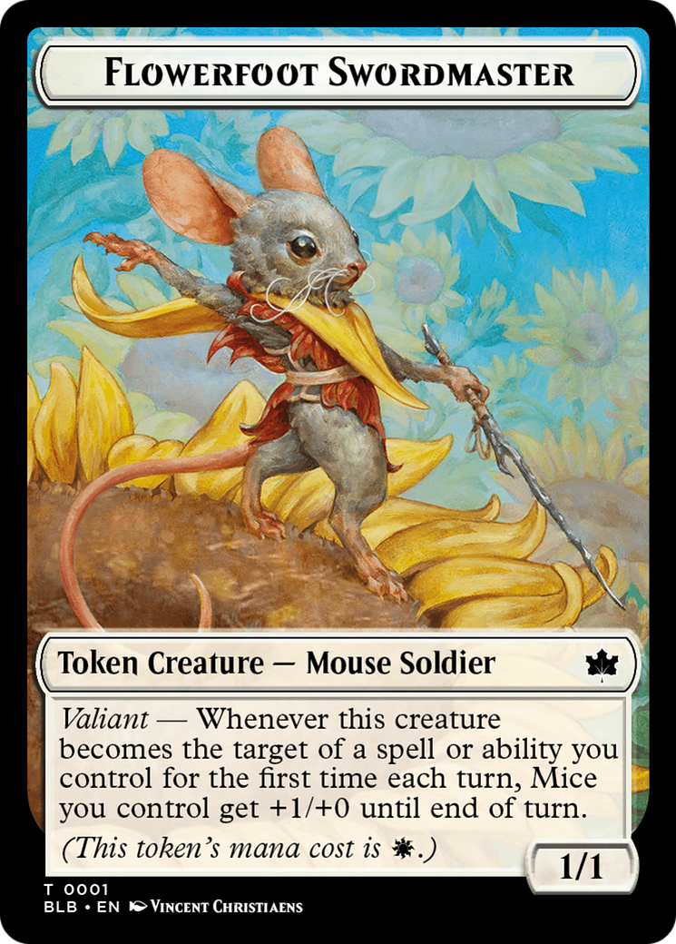 Flowerfoot Swordmaster Token [Bloomburrow Tokens] | Jomio and Rueliete's Cards and Comics