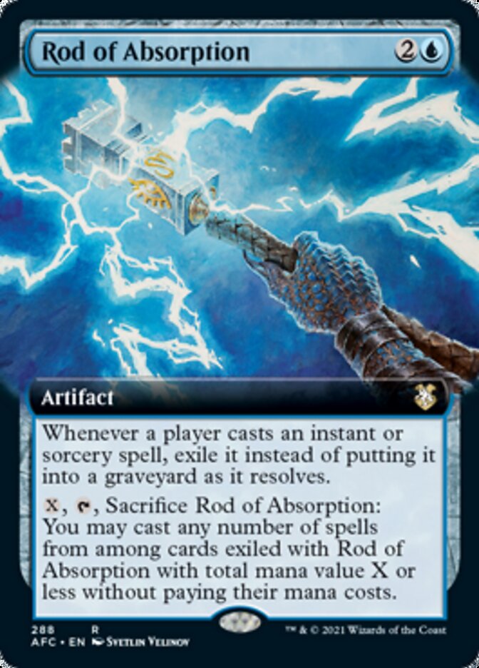 Rod of Absorption (Extended Art) [Dungeons & Dragons: Adventures in the Forgotten Realms Commander] | Jomio and Rueliete's Cards and Comics