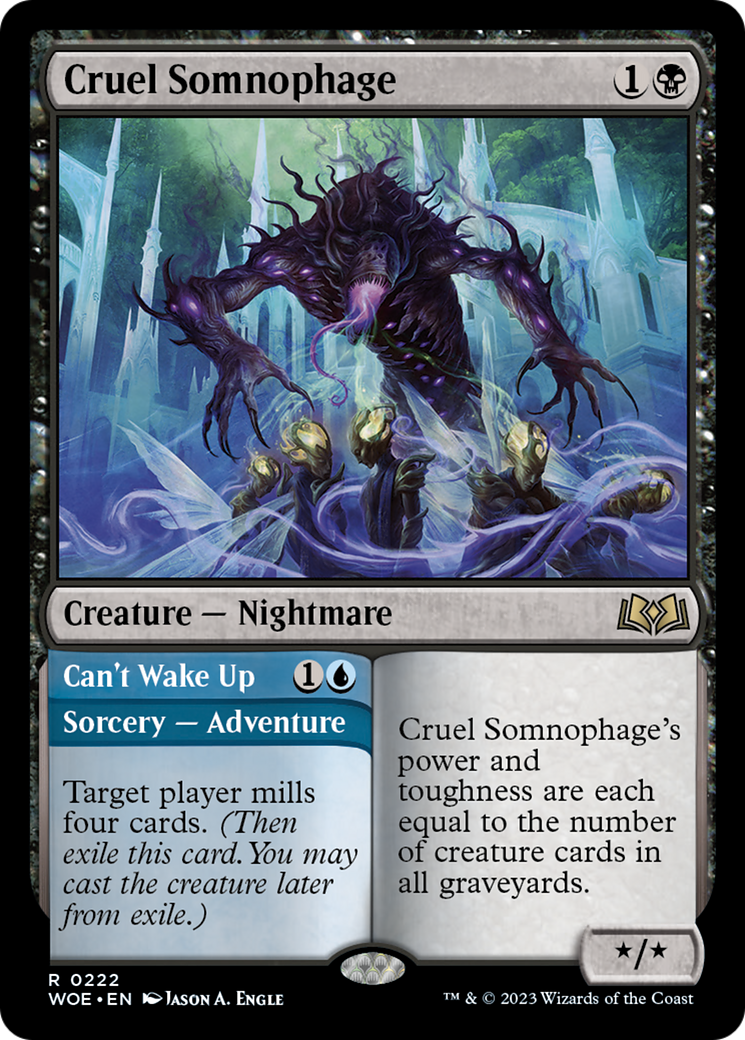 Cruel Somnophage // Can't Wake Up [Wilds of Eldraine] | Jomio and Rueliete's Cards and Comics