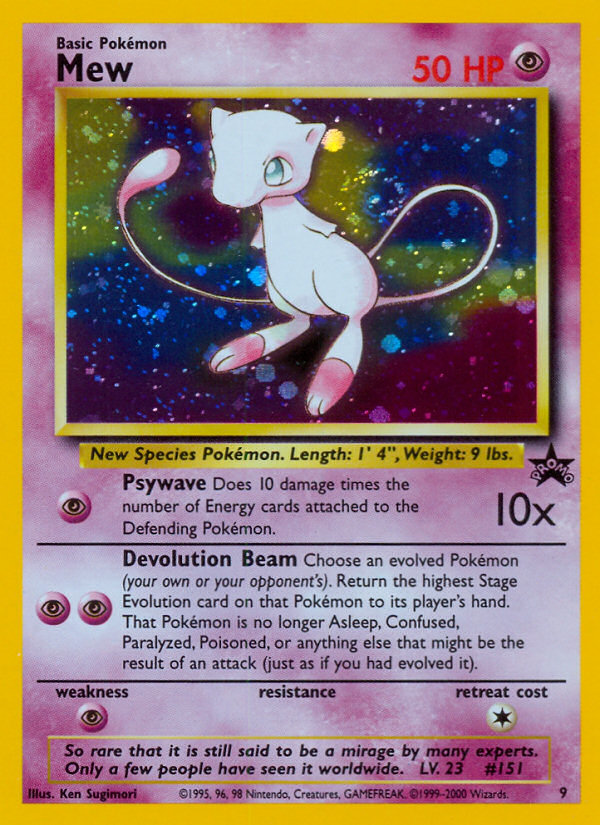 Mew (9) [Wizards of the Coast: Black Star Promos] | Jomio and Rueliete's Cards and Comics