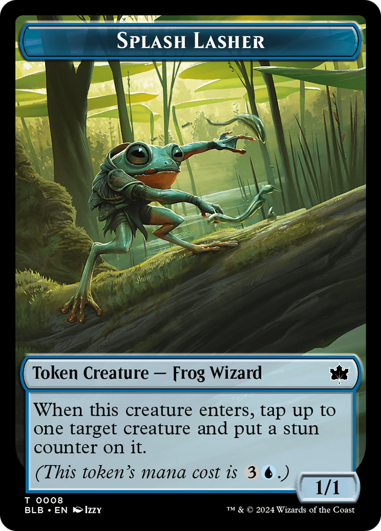 Rat // Splash Lasher Double-Sided Token [Bloomburrow Tokens] | Jomio and Rueliete's Cards and Comics