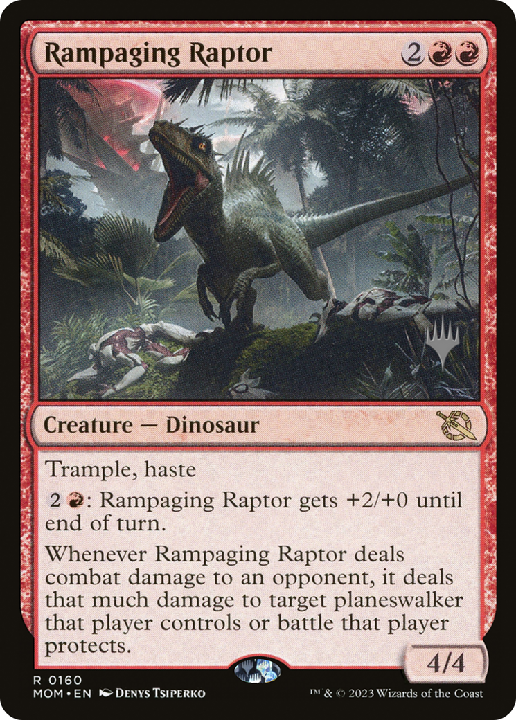 Rampaging Raptor (Promo Pack) [March of the Machine Promos] | Jomio and Rueliete's Cards and Comics