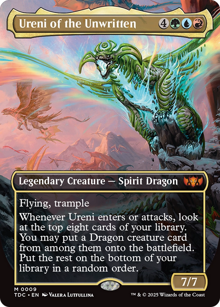 Ureni of the Unwritten (Borderless) [Tarkir: Dragonstorm Commander] | Jomio and Rueliete's Cards and Comics