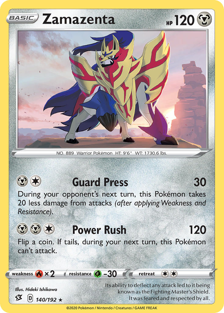 Zamazenta (140/192) (Cracked Ice Holo) (Theme Deck Exclusive) [Sword & Shield: Rebel Clash] | Jomio and Rueliete's Cards and Comics
