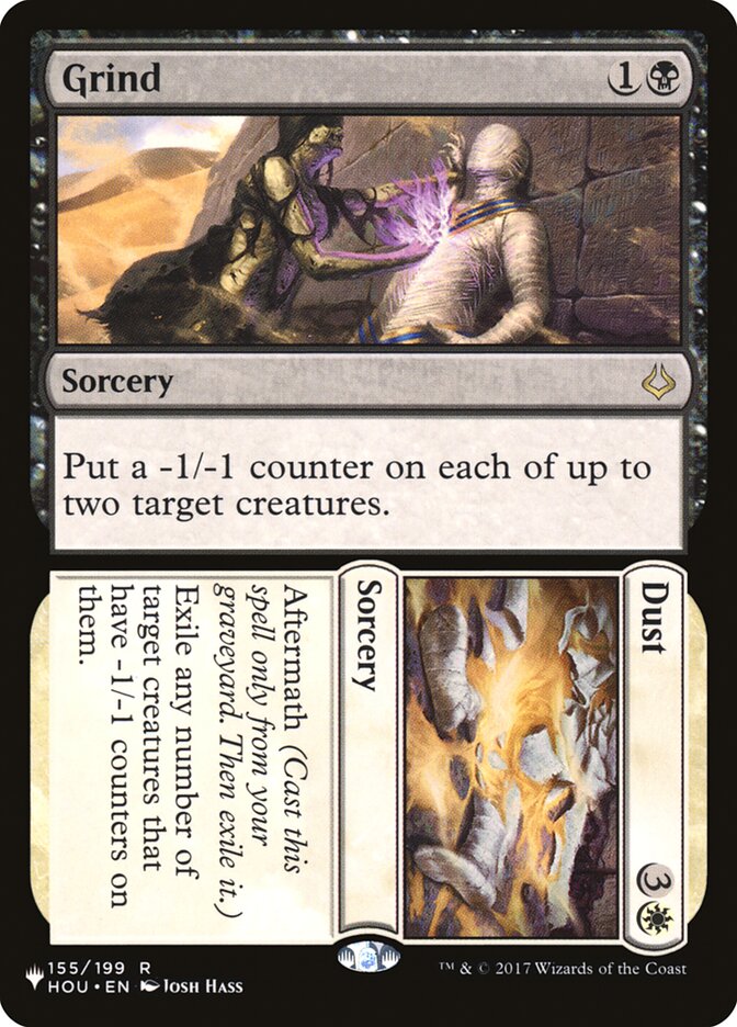 Grind // Dust [The List] | Jomio and Rueliete's Cards and Comics